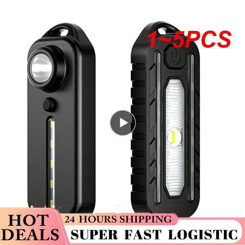 

Миниатюрный светодиодный фонарик, USB-зарядка, карманный фонарь для велосипеда, брелок, предупреждающая вспышка, 1 ~ 5 шт.