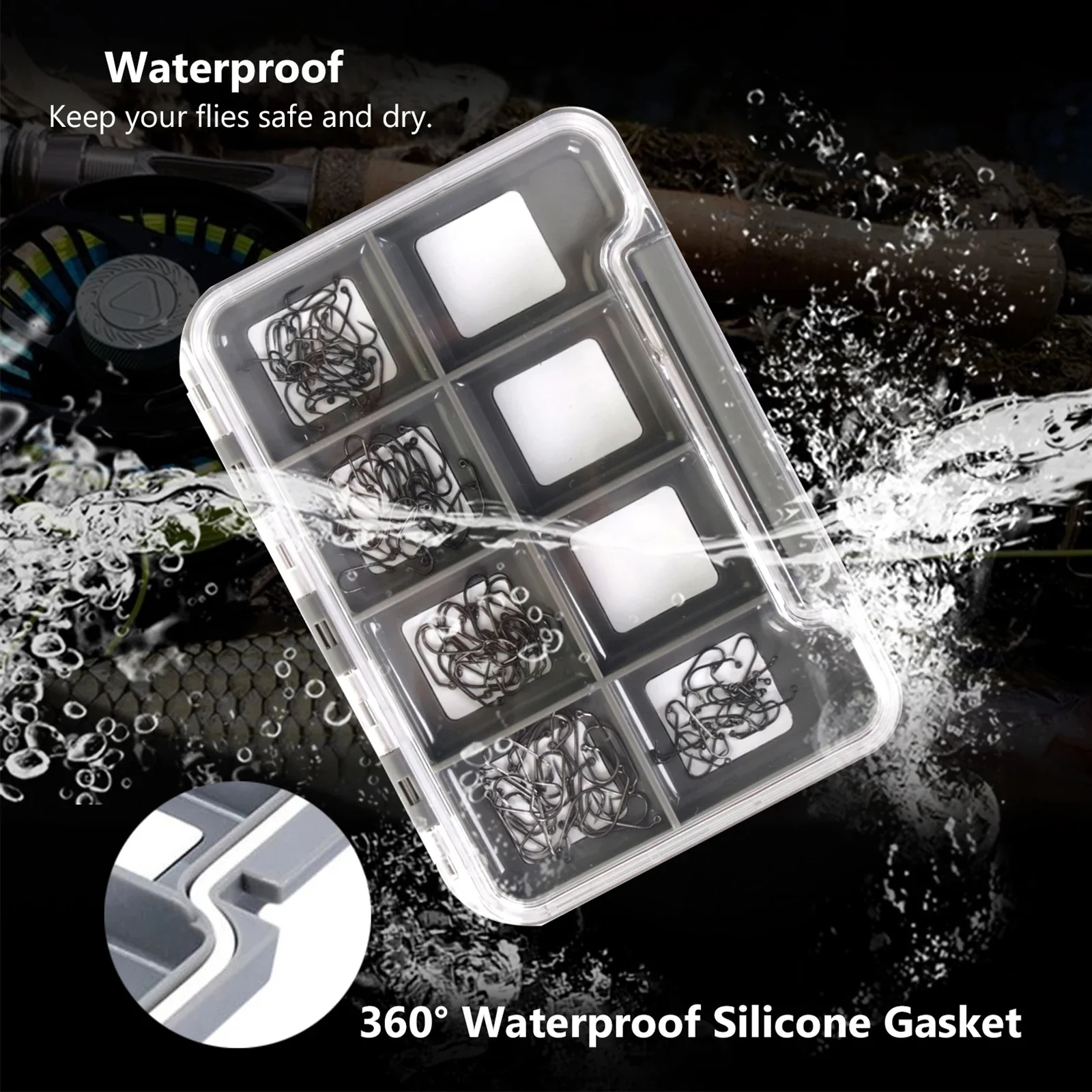 MAXCATCH 125-teiliges Set mit fliegenbindehaken ohne Widerhaken 6 # -18 # Nymphen-Jig Geschmiedete Fliegenfischerhaken für Forellen, Lachse, Barsche, Trocken- und Nassfliegen – Detail 6