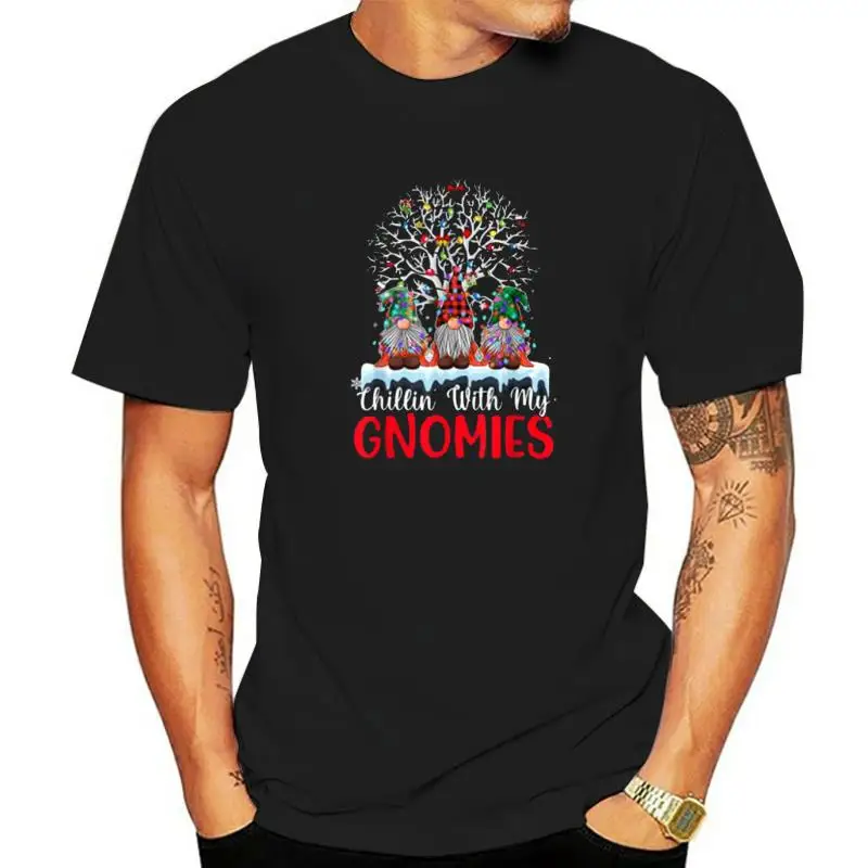Chillin With My Gnomie Christmas Matching Family Pigiama T-Shirt Xmas Graphic Tee Tops Gift