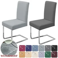 Elastic Waterproof Chair Cover Plain Spandex Dining Room Seat Covers Chair Protector for Restaurant Kitchen Banquet Seat Case 1