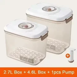 Vacuum Sealed Fresh-Keeping Food Storage Containers for Refrigerator and Kitchen (Set B)