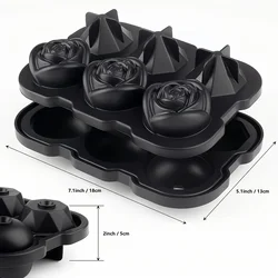 Diamond Rose Silicone Ice Cube Mold - Premium Quality Tray for Crafting Elegant Drinks (Diamond Rose)