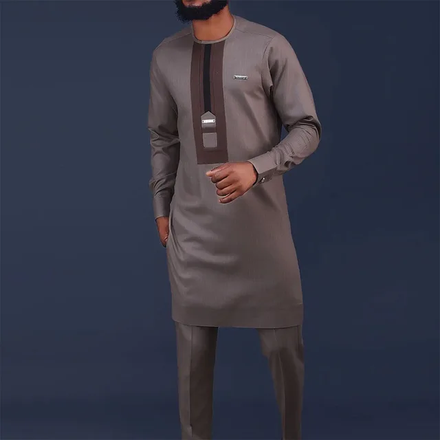 Bolaji Embroidered Long Sleeve Dashiki Outfit - Image 5