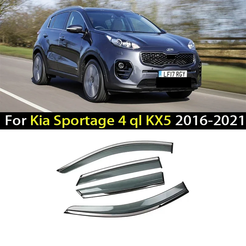 Car Window Visor For Kia Sportage 4 ql KX5-Deflectors Window Rain Guard Weathershield Sun Rain Guard