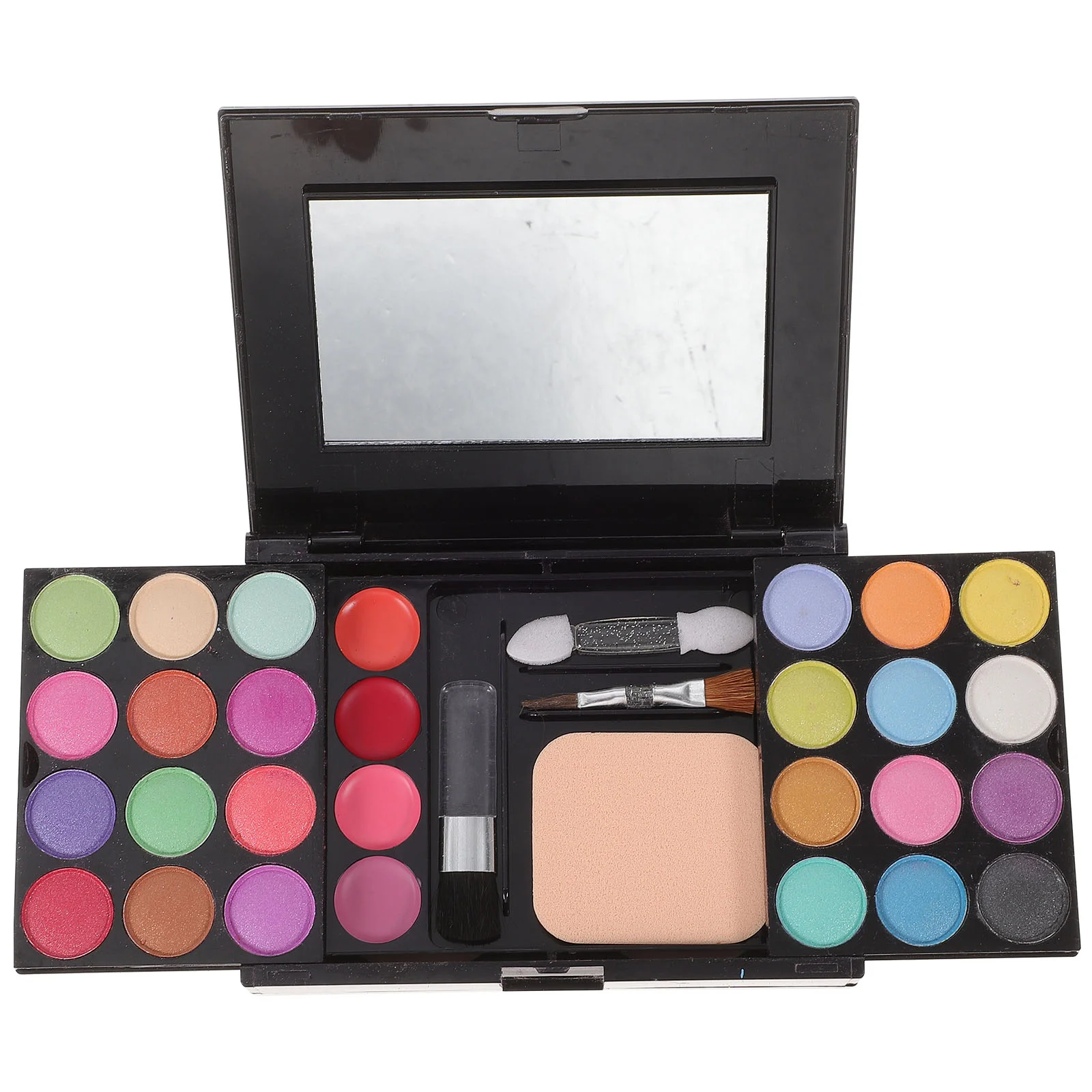 

24 Eyeshadow 4 Lip Gloss Blush Lip Liner 2 Pressed Powder Makeup Set 3 blusher