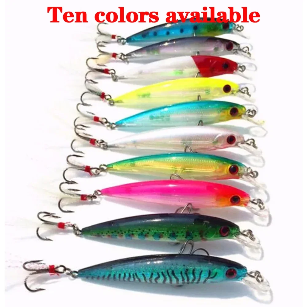 

10 colors/set 9cm/8g road sub bait Bionic Fake Bait feather Mino fake fishing gear road sub hard Lure