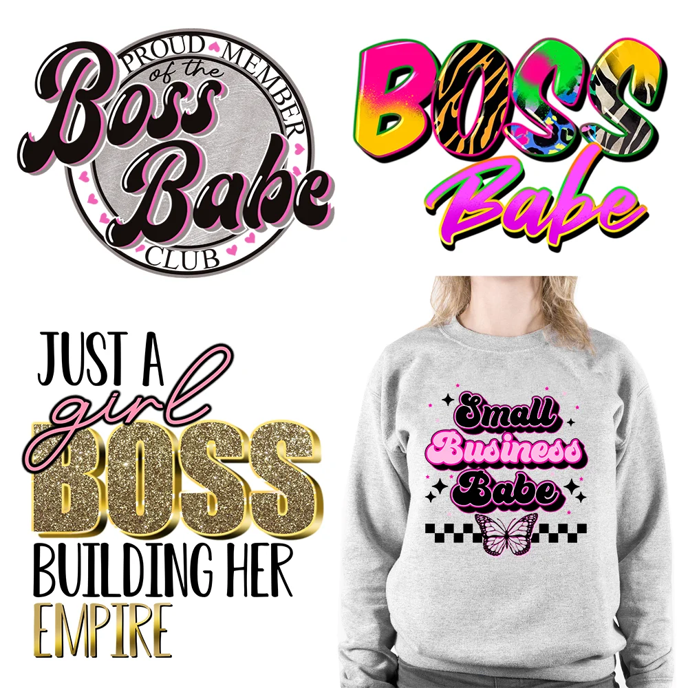 Наклейки от владельца малого бизнеса, термонаклейки с рисунком цветочных букв DTC, термонаклейки, готовые к нажатию для футболок