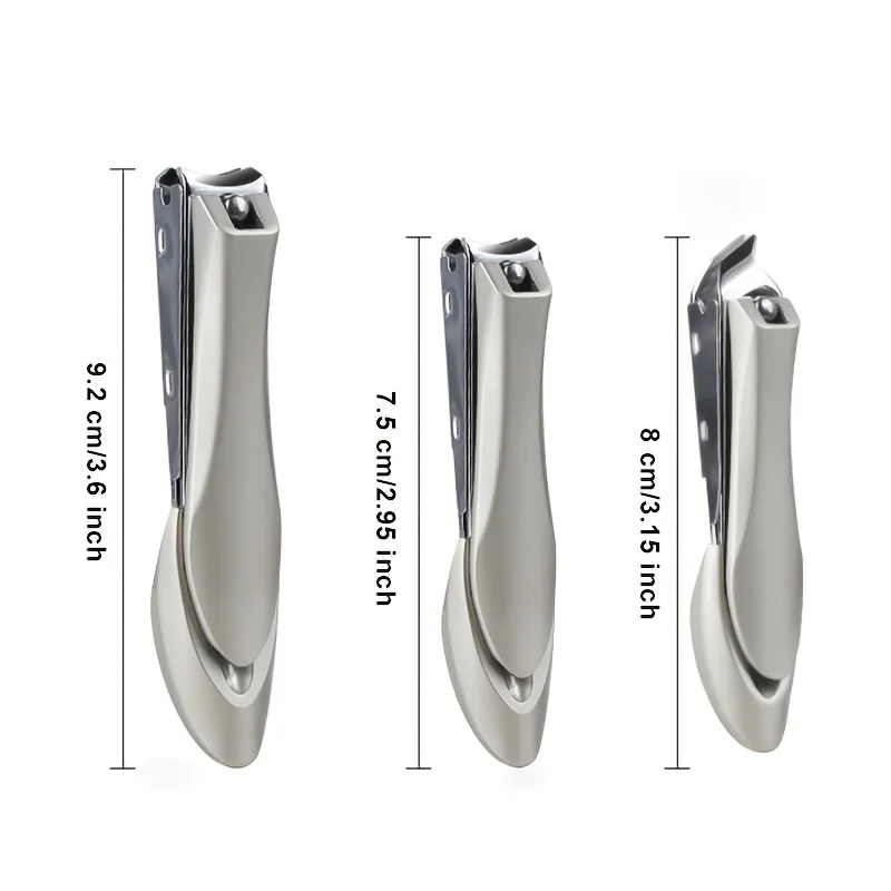 Nail Clippers Stainless Steel Anti Splash Fingernail Cutter Manicure Tools Bionics Design Nail Trimmer Pedicure Scissor 4