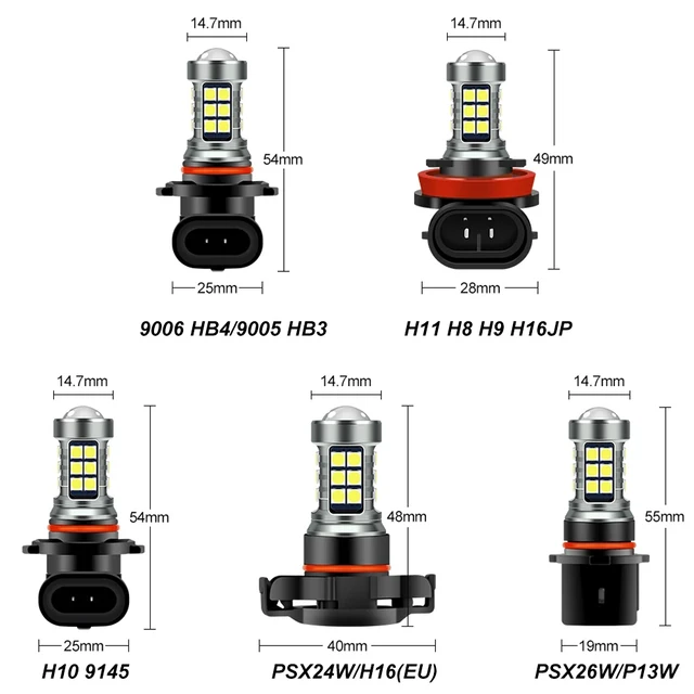 2x 2000LM LED Fog Light Bulbs 2