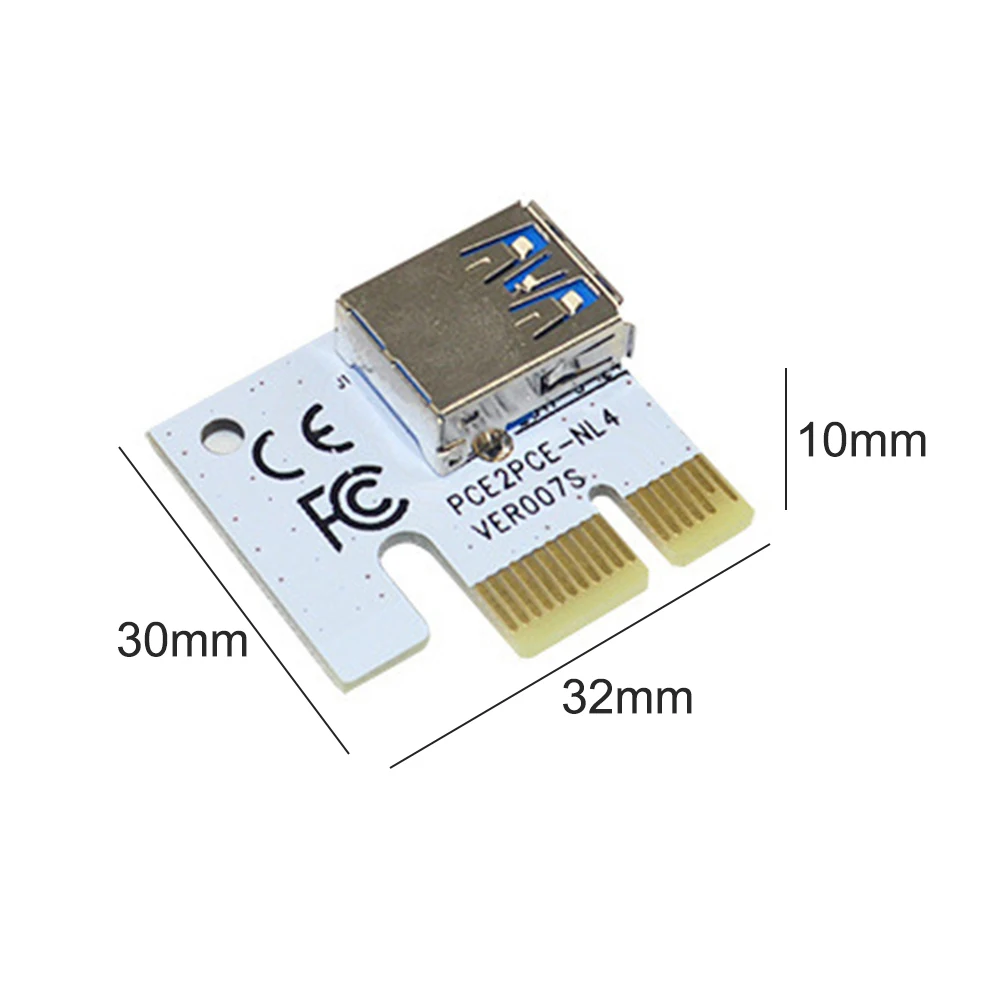 Video Card Adapter PCI Express Adapter PCI-E 1X to 16X Graphics Card Extender Card for PCIe Riser Mining