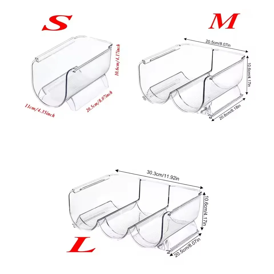 Clear Refrigerator Wine and Water Bottle Holder Stackable Plastic Wine Rack Storage Organizer for Fridge Cabinet Pantry kitchen storage rack cabinet organizer shelves refrigerator storage divider refrigerator storage partition