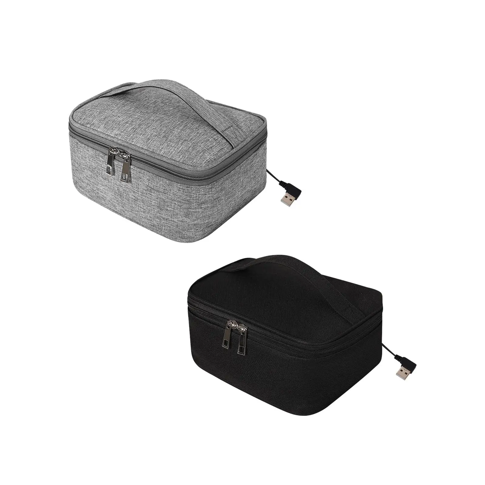 

USB Heated Lunch Boxes Bag Container Oxford Cloth Portable Convenient Food Warmer Food Insulation Bag for Camping Car Picnic