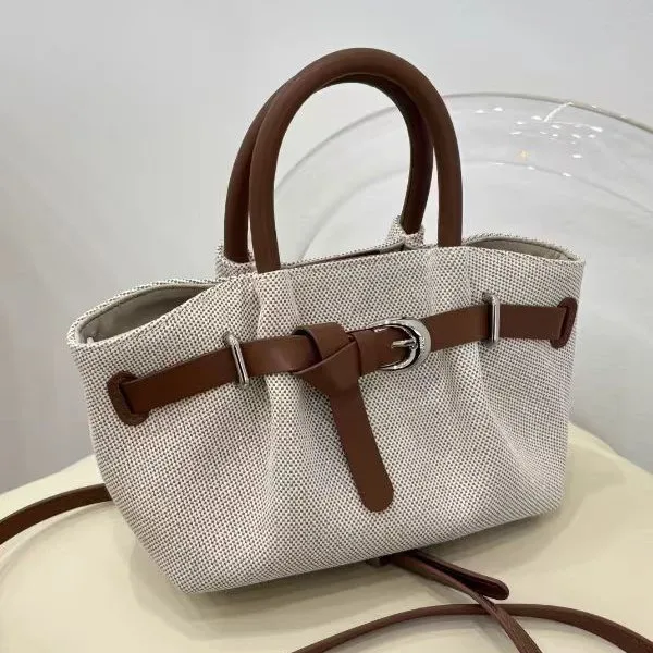 Retro canvas Shoulder Bags Women Fashion Luxury Belt Design Underarm Bag 2025 New Winter High-quality Trend Handbags