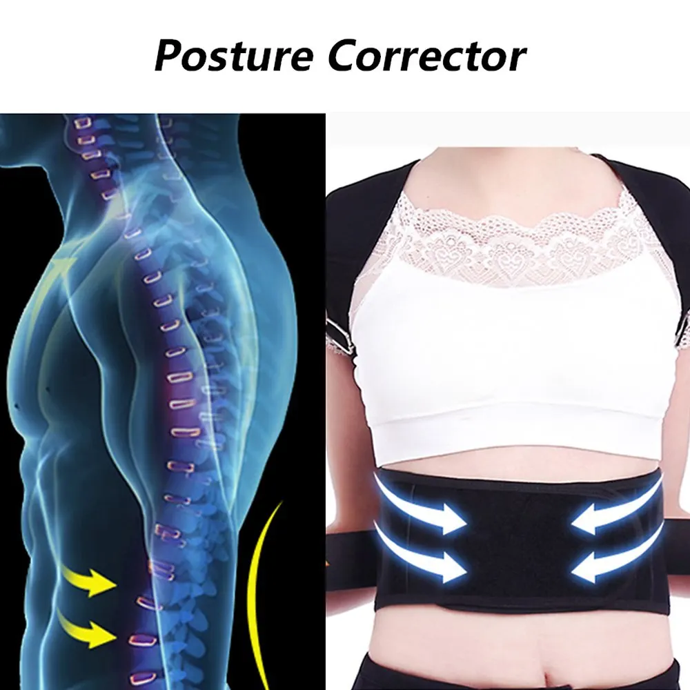 Male Female Adjustable Posture Corrector Corset Back Brace Belt Lumbar Support Straight Corrector Breathable Back Support S-XXXL posture corrector