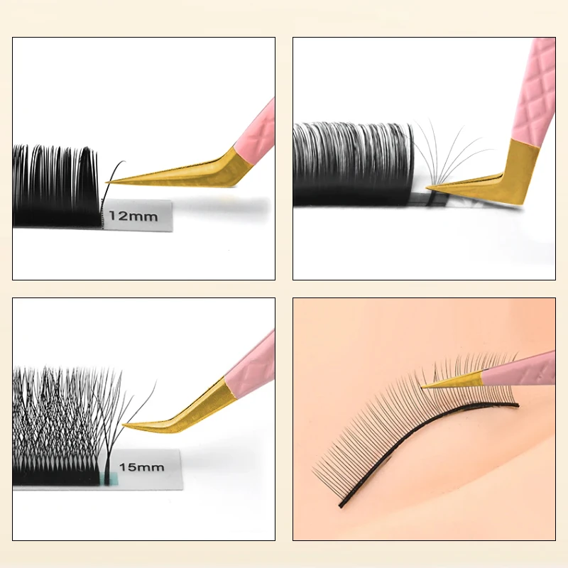 1pcs Eyelashes Tweezers Anti-static Eyelash Extension Tweezer Fan Lash Eyebrow Tweezers Straight Excellent Closure For Fiber Tip 6
