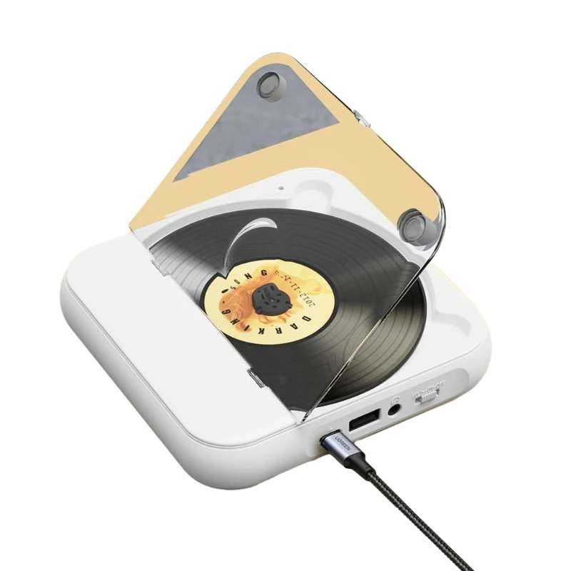 Discman 플레이어 휴대용 USB AUX 재생 워크맨 플레이어 자동차 홈 오피스 용 내장 1200mAh 충전식 배터리