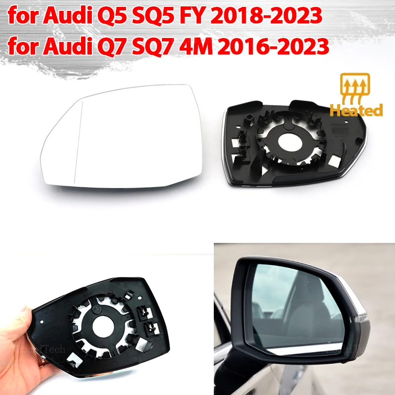 

Rear View Rearview Mirror Glass Door Wing Mirrors Heated Side Mirror Glass for Audi Q5 Q5L SQ5 FY2018-2023 Q7 SQ7 4M 2016-2023