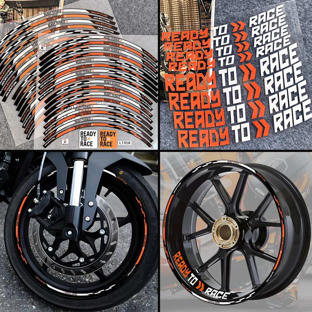 BIKE-label Felgenbett-Aufkleber Für KTM 790 Duke & Adventure 790078 | Individueller Felgendeko-Satz | UV-beständig