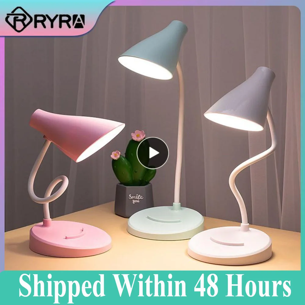 

New USB Rechargeable LED Folding Desk Lamp Eye Protection Touch Dimming Reading Table Lamp Lighting For Dormitory Bedroom Office