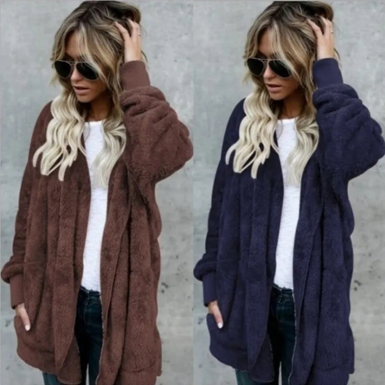 

Autumn and Winter New Fur Warm Top Medium Long Double Wear Fur Coat