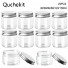 20Pcs 30/50/60/80/120/150ml Storage Jars With Lids Aluminum Round Canister Empty Plastic Cosmetic Jars Food Travel Bottle Pot 1