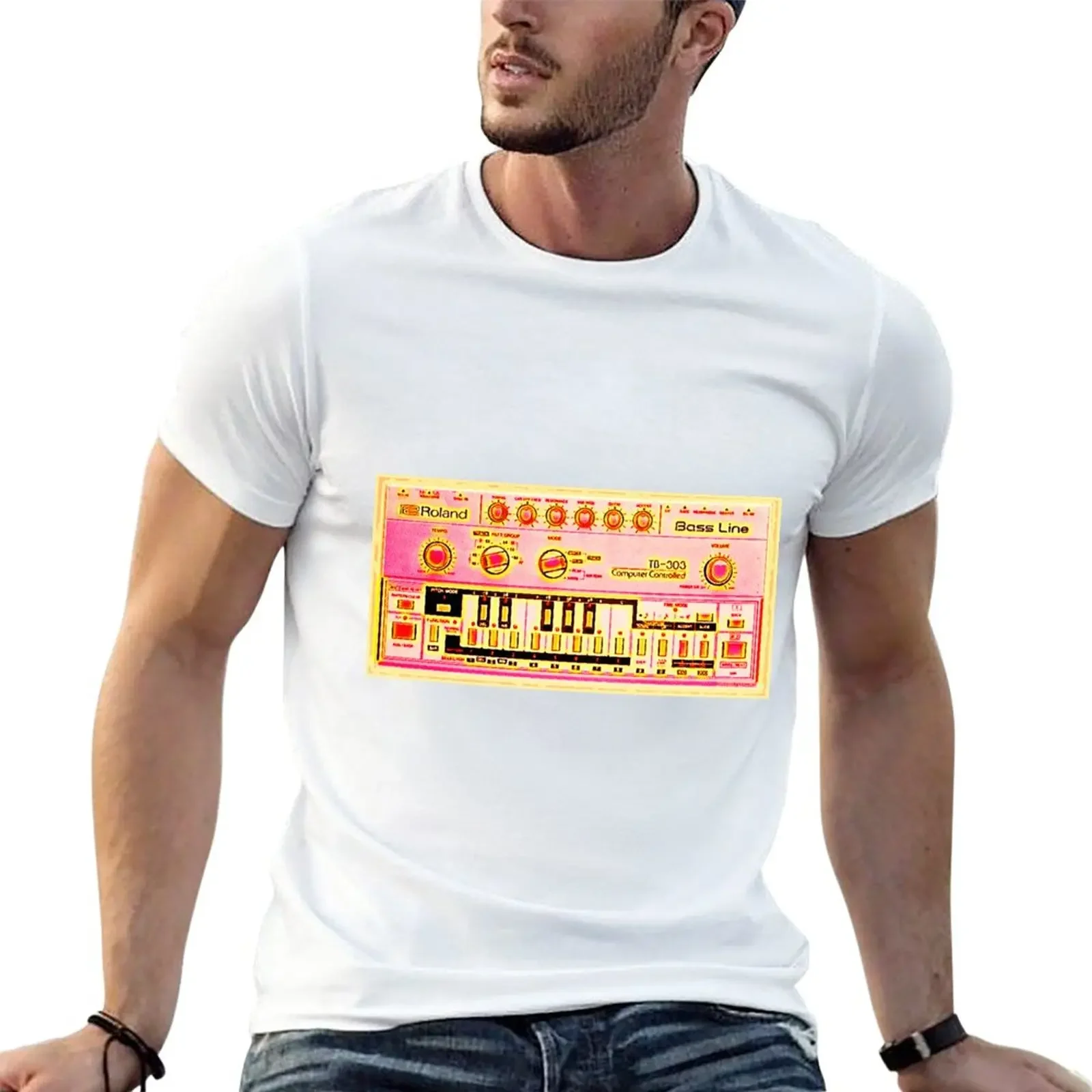 Roland Tb-303 T-Shirt Sport Fans Customs Progetta I Tuoi Vestiti Carini Taglie Forti Magliette Semplici Da Uomo