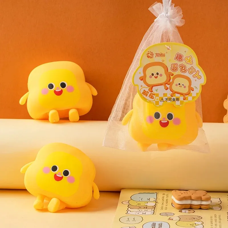 Bread Man Squishy Toy - Slow Rising Toast Fidget Toy for Kids, Stress Relief Decompression Gadget Sensory Anxiety Relief Toy