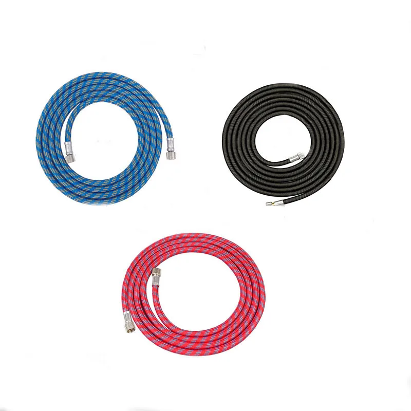 118.11인치 나일론 편조 에어브러시 호스 세트(에어브러시 및 공기 압축기 연결용 1/8인치 및 1/4인치 피팅 포함)