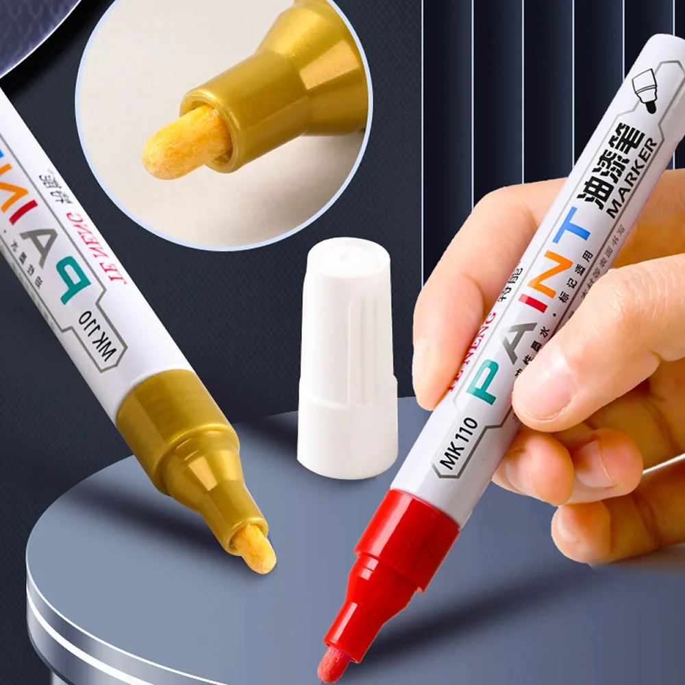 8가지 색상 자동차 스크래치 복원 페인트 펜, 속건 터치업 페인트 복원 펜, 방수 휠 타이어 마커, 자동차 페인트 마커 펜