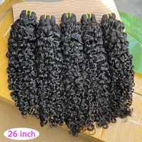Paquets de cheveux humains bouclés birmans # Extensions de tissage de cheveux vierges bruts ondulés de couleur naturelle 1B, cheveux 100% naturels bouclés et rebondissants pour femmes 2