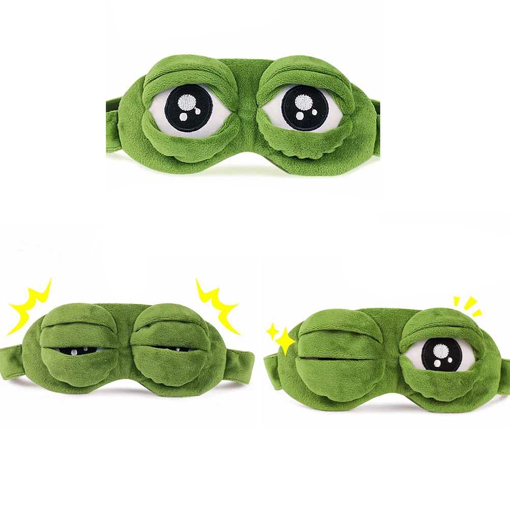 3D Sad Frog Padded Shade Cover Fashion Kawaii Travel Sleep Eye Mask