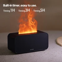 New Simulation Flame Aromatherapy Machine Mini Air Humidifier LED Colorful Light Timer Humidifier Home Perfume Diffuser 3