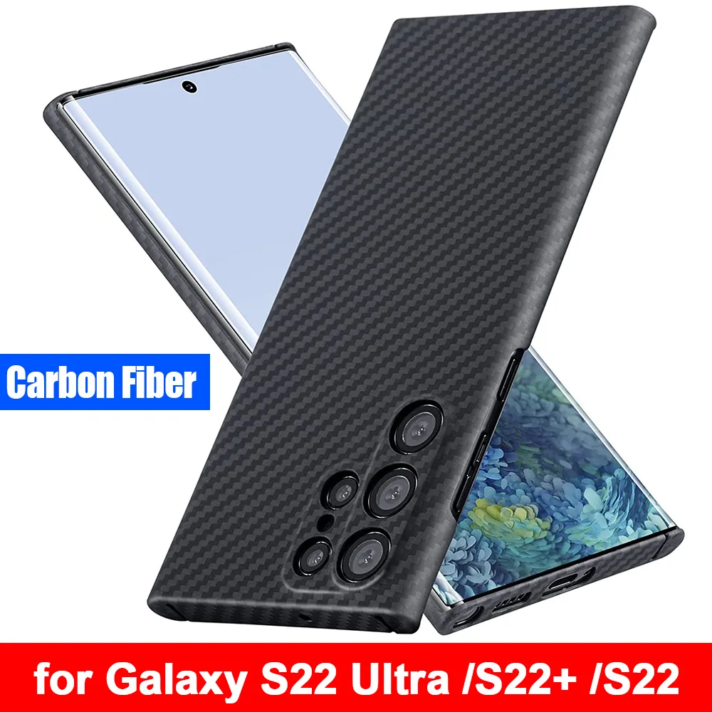

S22 Ultra Case Carbon Fiber Case For Samsung Galaxy S22 Ultra S22 Plus 5G Case Ultra Thin Aramid Fiber Back Cover Capa Fundas