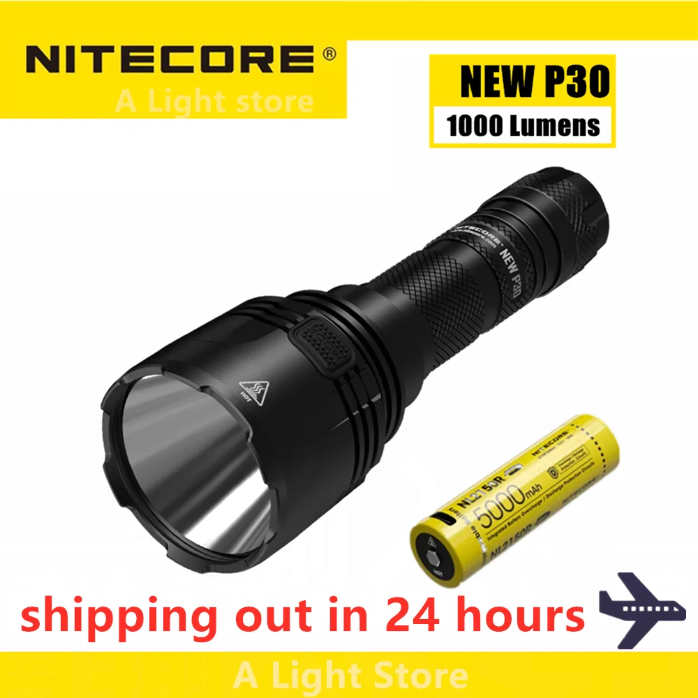 NITECORE NEW P30 Flashlight CREE XP-L HI V3 LED max 1000LM beam distane 618 meter LED torch outdoor rescue light best flashlights for police