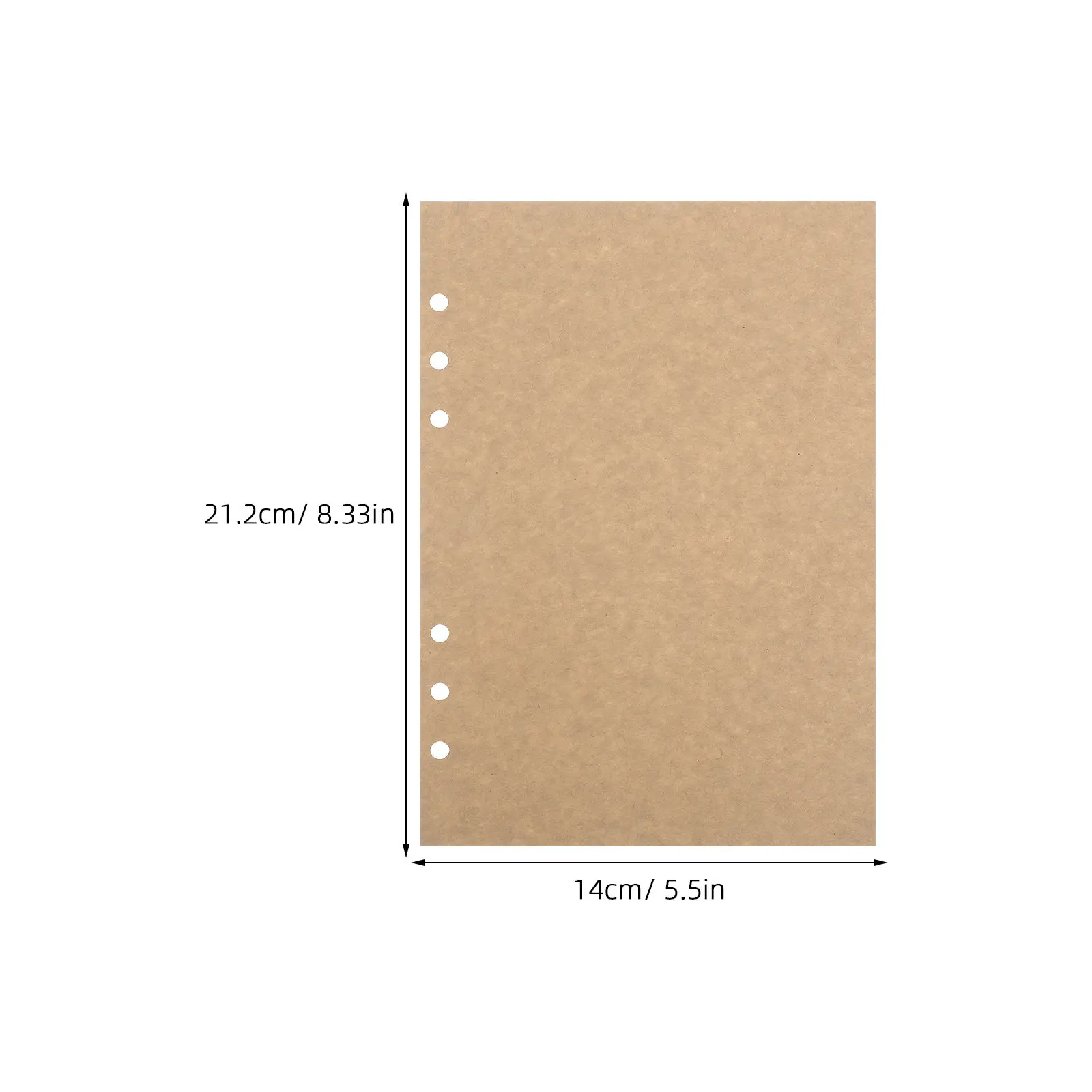 45매 A5 플래너 리필 용지 루즈리프 6홀 빈 페이지 저널 용지 바인더 정리용 생산성 계획용