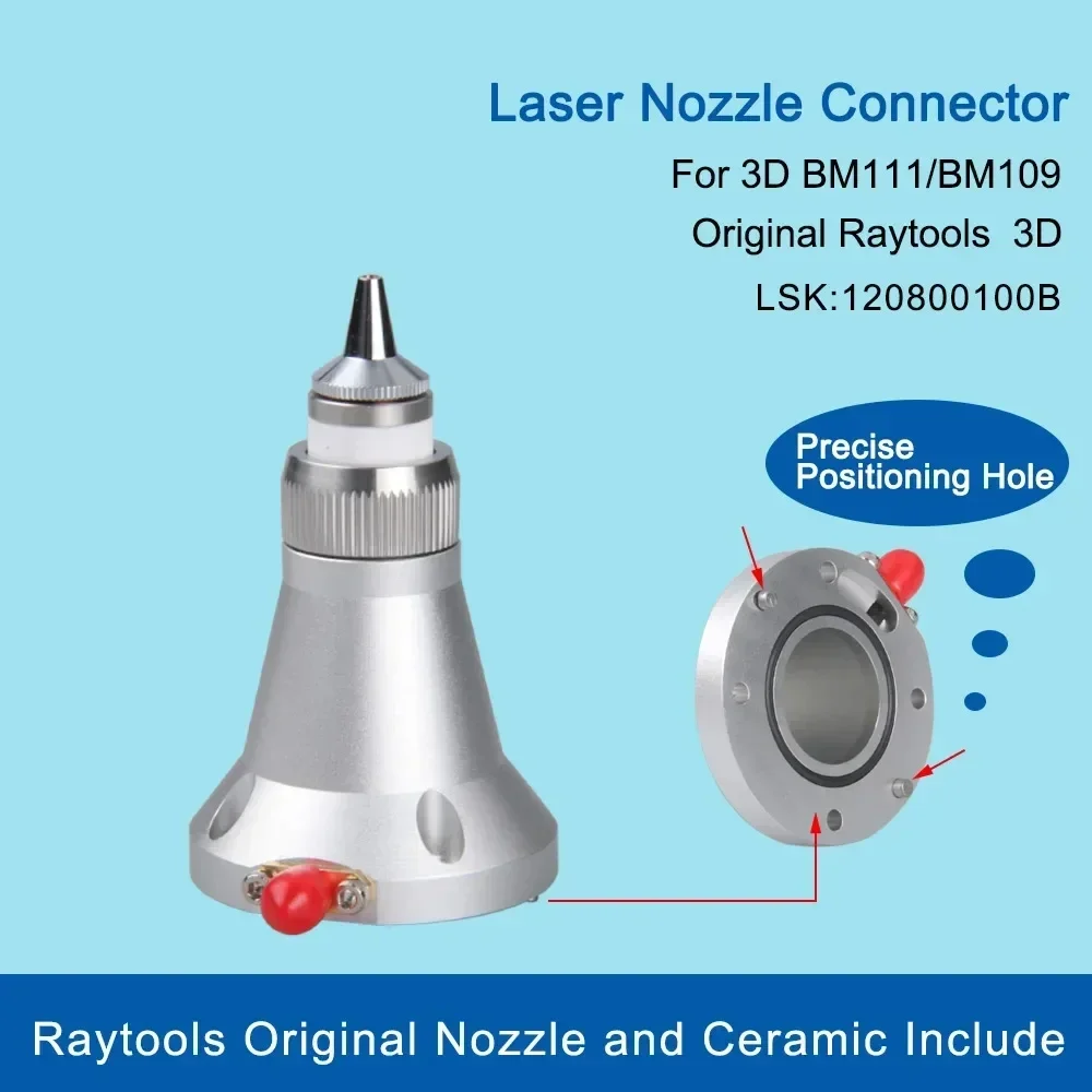 

Raytoools Original TRA Laser Nozzle Connector 120800100B For Raytools BM109 BM111 Laser 3D Tube Cutting Head Nozzles