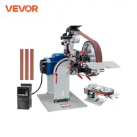 VEVOR Belt Grinder Sander Variable Speed Belt Polisher with VFD 1500W Knife Sharpener with Grinding Moulds & 3PCS Sanding Belts 1