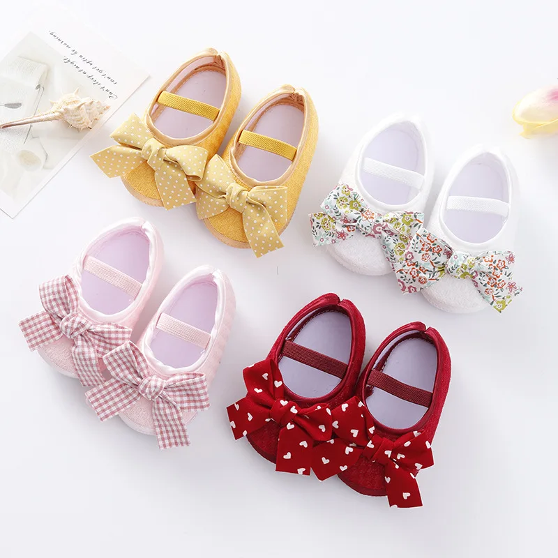 

Baby Newborn Walking Shoe Soft Soled Princess Shoe Bow Shaped Baby Shoes Cute Wrapped Feet Baby Girl Shoes Zapatos Bebe Niña