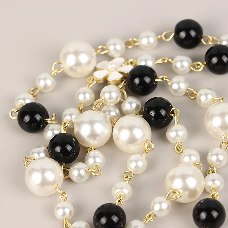 Klassische exquisite Perle lange Pullover Halskette Mode Dame Party Hochzeit Kristall Schmuck – Detail 19