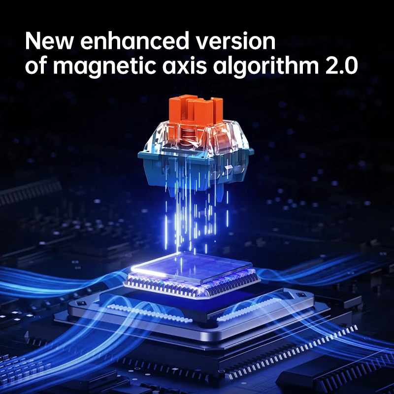 MCHOSE Ace 68 Mechanical Keyboard Wired Hall Effect Ice Blue Magnetic Switch Hot Swap Esports PC Gaming Keyboard Valorant Office