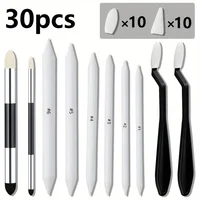 30pcs Sketching & Drawing Tool Kit - Includes Blending Stumps, Tortillions, Art Wipes, Scrapers & Dual-Tip Sponge Pens 1