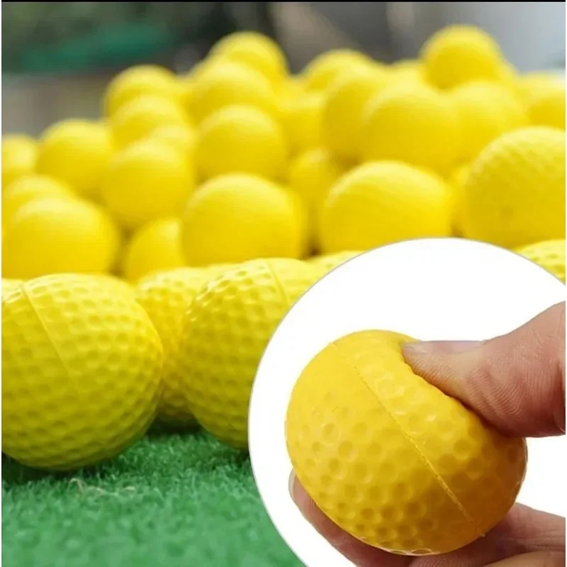 Golf Beginners Childrens Special PU Sponge Ball EVA Yellow High Elasticity Indoor Practice Ball Golf Practice Ball Accessories