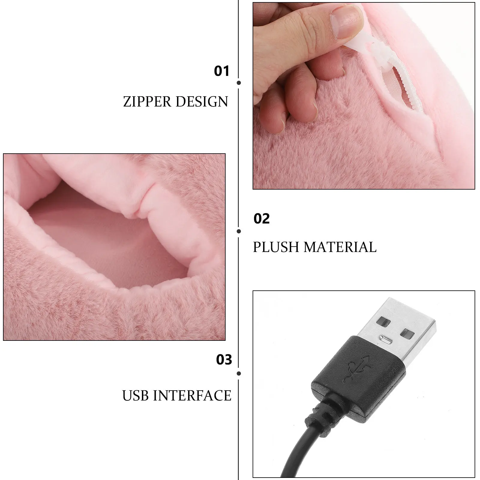 1 세트 USB 발 워머 유연한 전기 난방 신발 빠른 난방 겨울 발 워머 홈 오피스 히터 신발