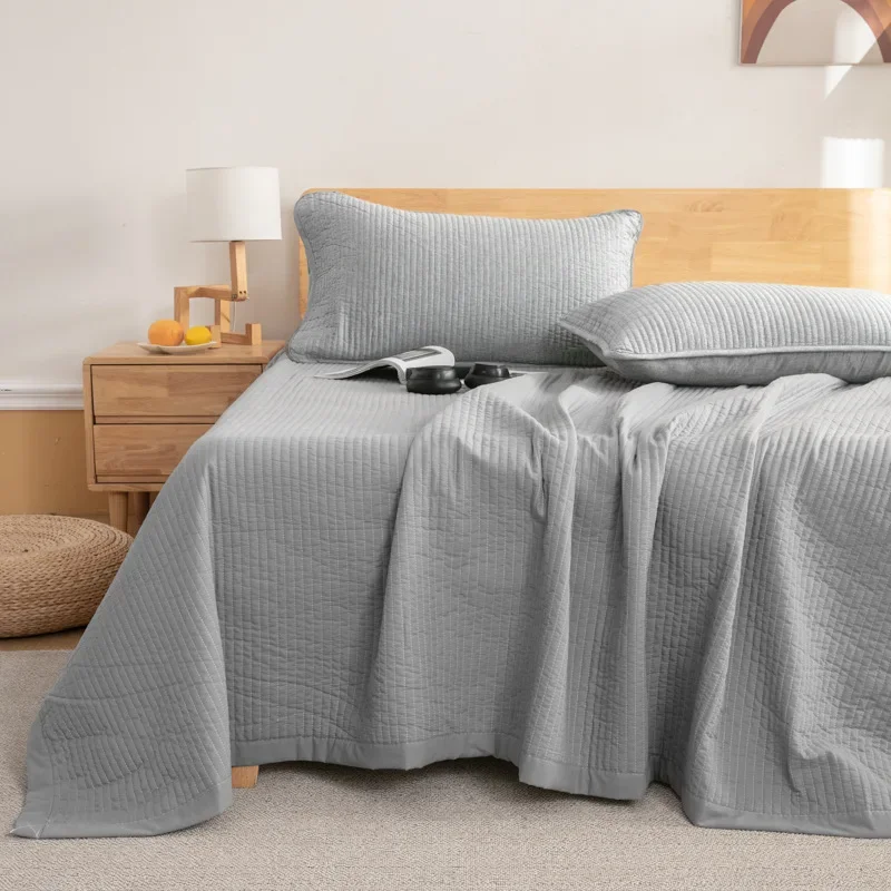 2024 new Class A cotton washed cotton antibacterial padded cotton bed cover thickened sheets breathable and comfortable