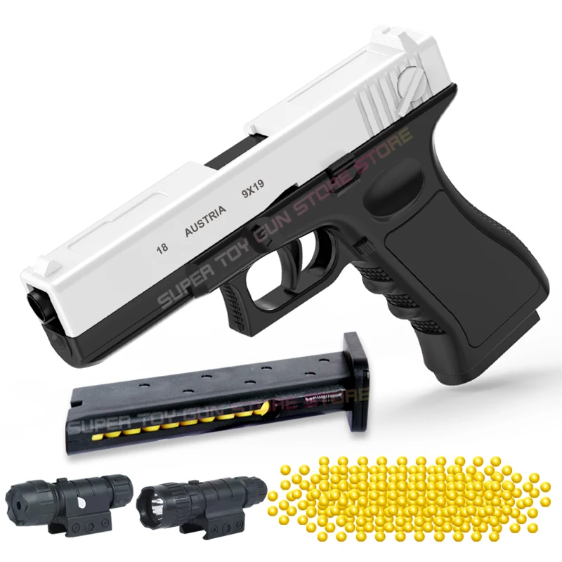 2025.All black toy gun G18 manual loading foam soft gun CS outdoor