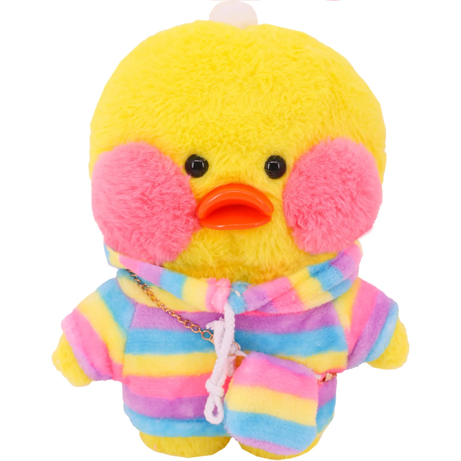 2pcs Kawaii Cartoon Lalafanfan Duck Clothes Sweater+Bag Hoodie For 30cm Duck Clothes Lalafanfan Clothes Plush Stuffed Toy Girl`s 3
