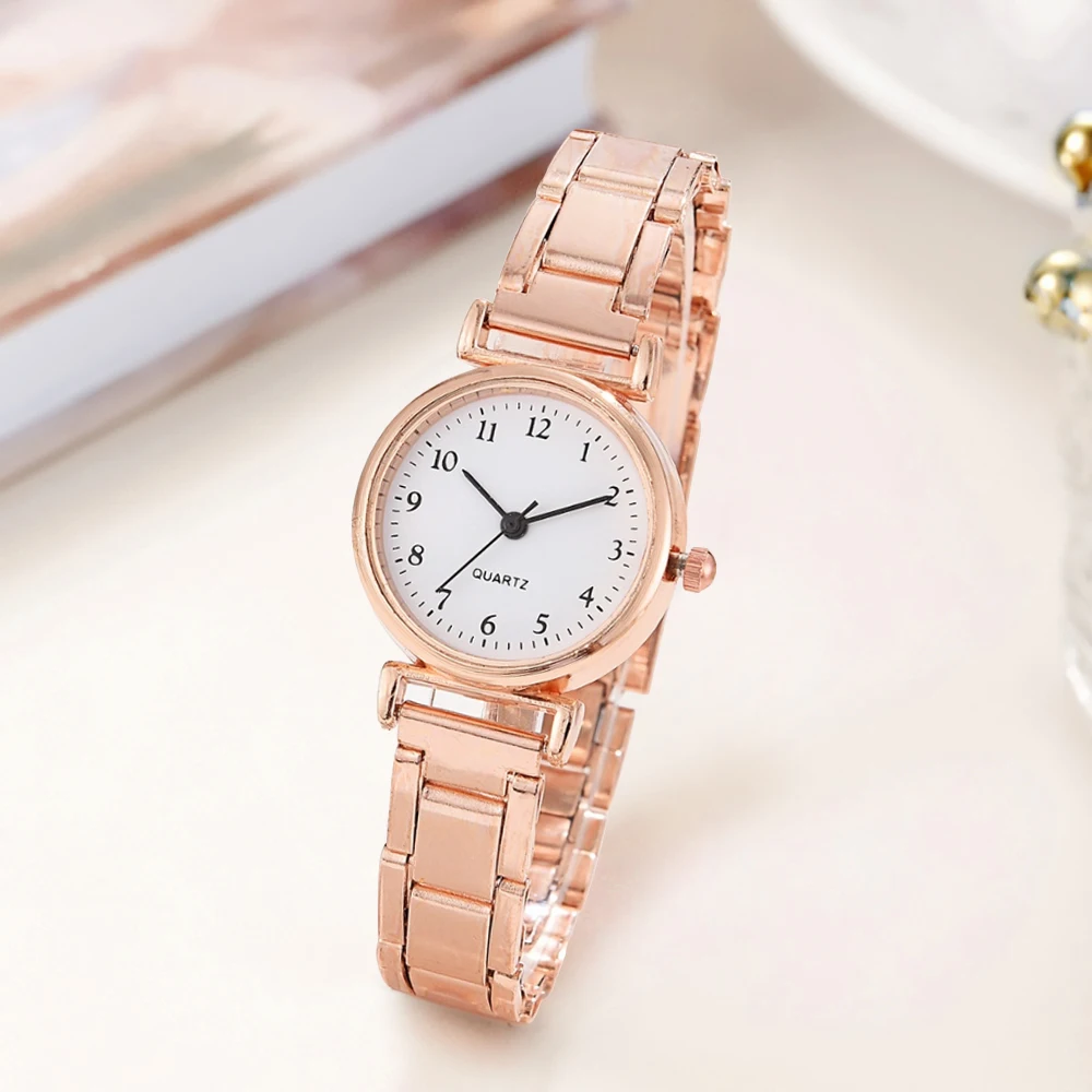 Fashion Women Watches Small Arabic Dial Steel Band Ladies Quartz Watch 3