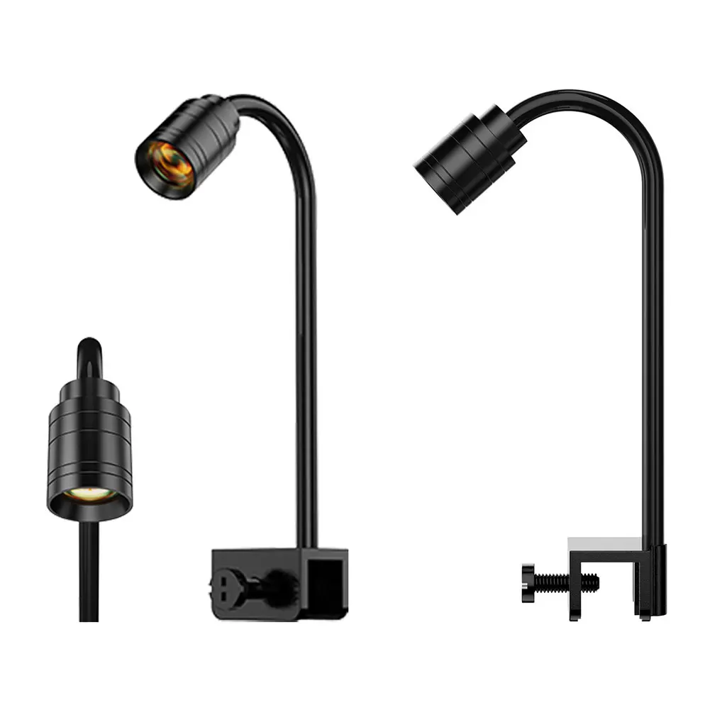 360° Rotating Fish Tank Clamp Light Aquarium Spot Light USB Landscaping Lighting  Waterproof Yellow White Light Clip-on Lamp