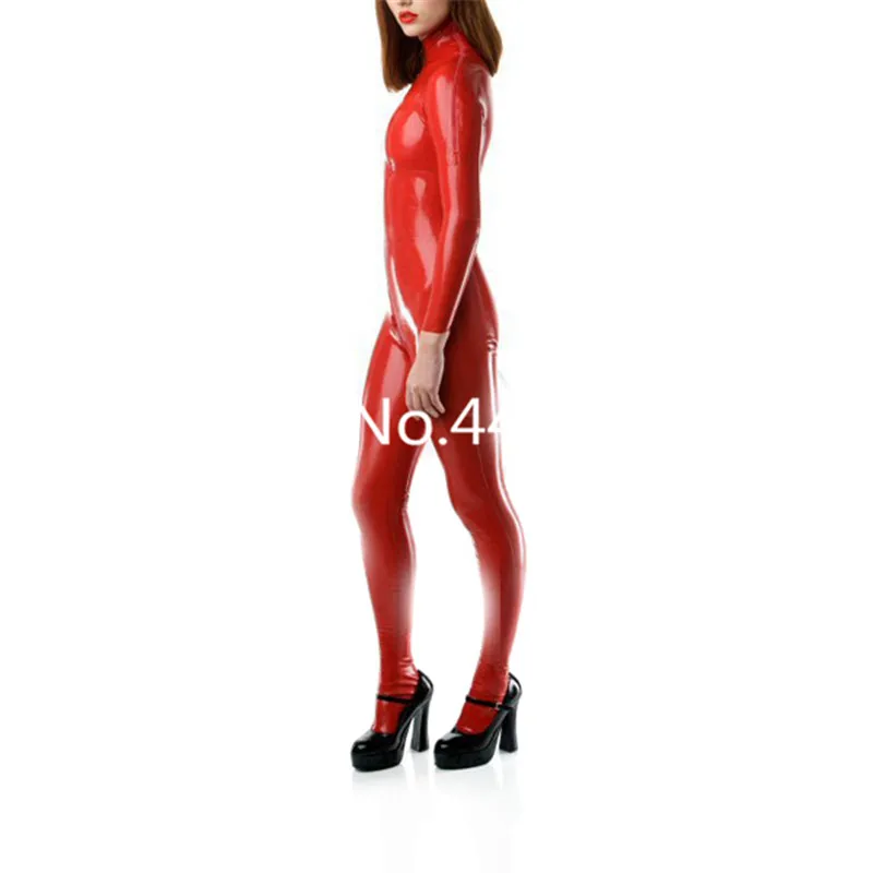 

Shoulder Zipper Latex Rubber Bodysuit Tight Sexy Latex Catsuit With Sock Glued Shoulder Zip Crotch Zip Lingerie