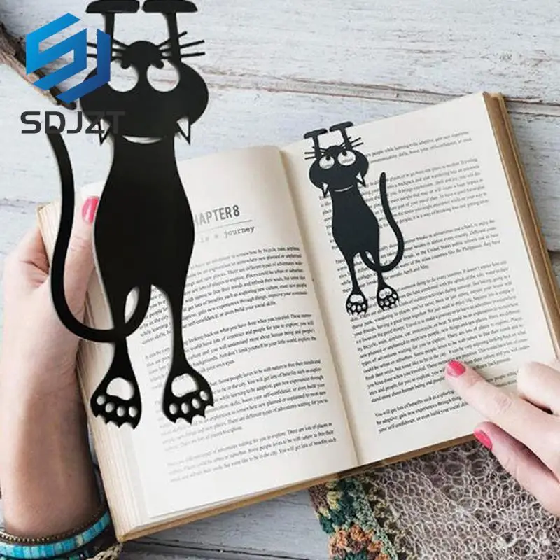 

1 шт., Закладка-книжка в виде черной кошки
